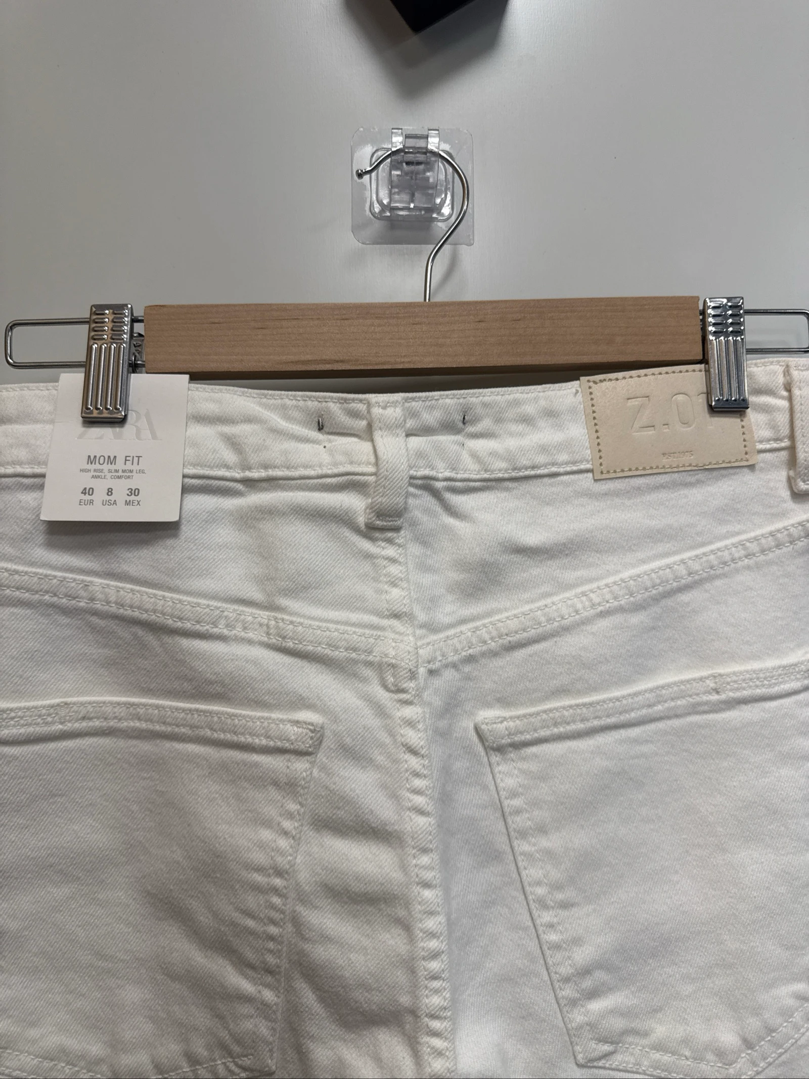 ZARA Calça branca reta cropped Tamanho 40 Nova com etiquetas – photo 6